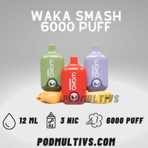 WAKA SMASH 6000 puffs ราคาถูก