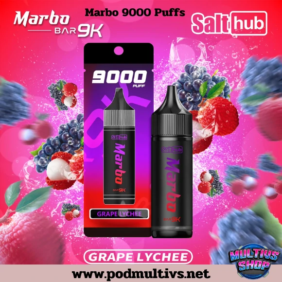 Marbo Bar 9000 Puffs Grape Lychee องุ่นลิ้นจี่