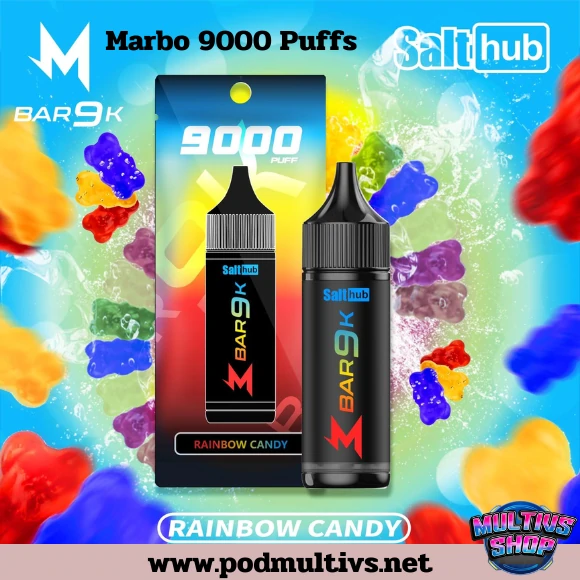 Marbo Bar 9000 Puffs Rainbow Candy ลูกอม