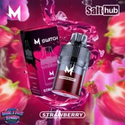 หัวพอต M Switch 15000 Puffs Strawberry กลิ่นสตรอว์เบอร์รี