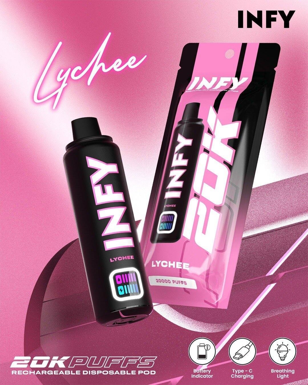 INFY 20K Lychee ลิ้นจี่หอมหวาน สูบลื่น 20000 คำ