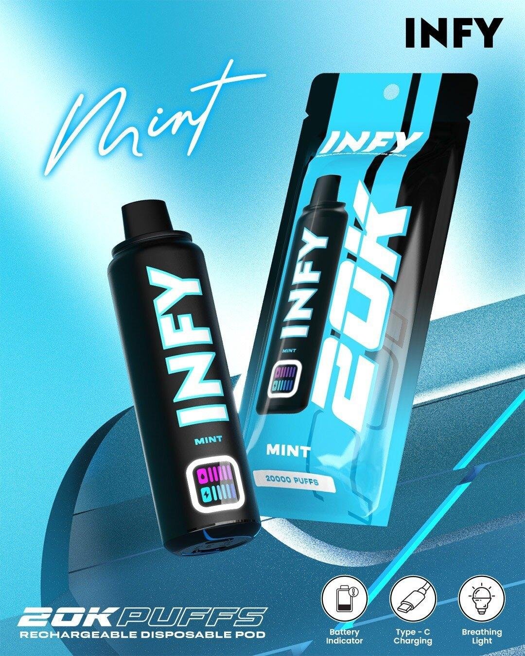 INFY 20K Mint มิ้นต์เย็นสดชื่น สูบแล้วโล่งคอ