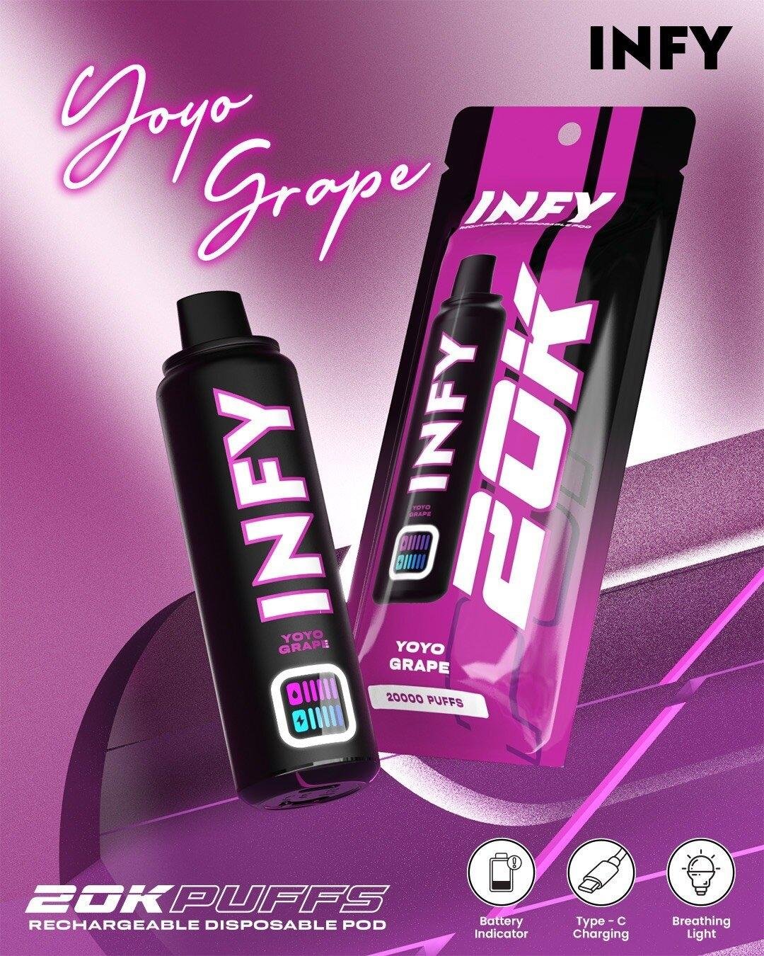 INFY 20K Yoyo Grape องุ่นโยโย่ กลิ่นหวานเข้ม