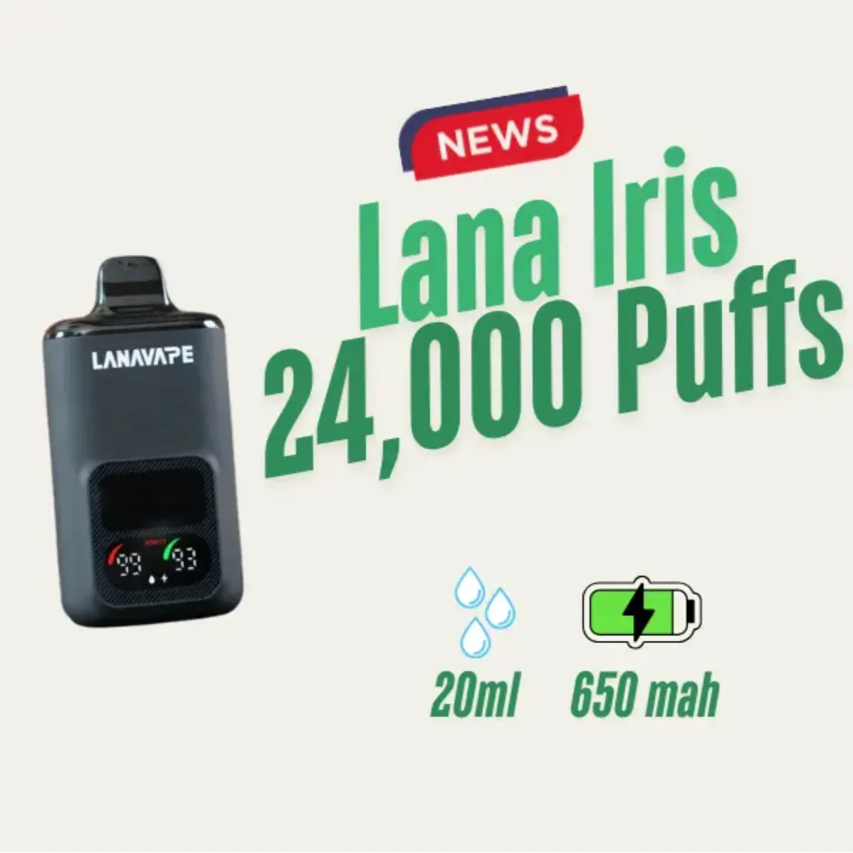 lana iris พอตใช้แล้วทิ้งพรีเมียม ฟีลแน่น รสชาติชัด